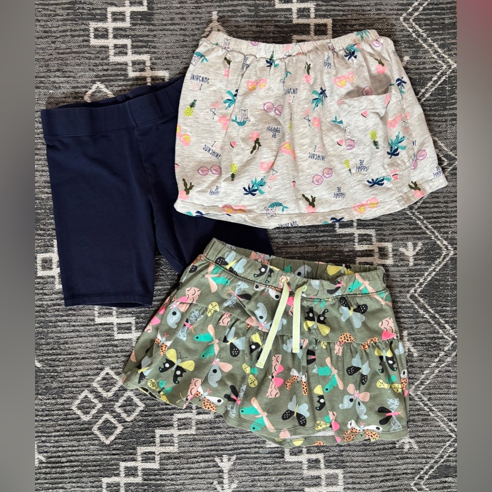 Cynthia Rowley girls shorts with Cat&Jack, Carters skorts size 6/6X
